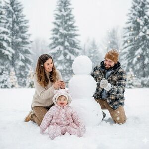 Nicole Miller Floral Baby Snowsuit Ruffle with Hood size 6-9 months